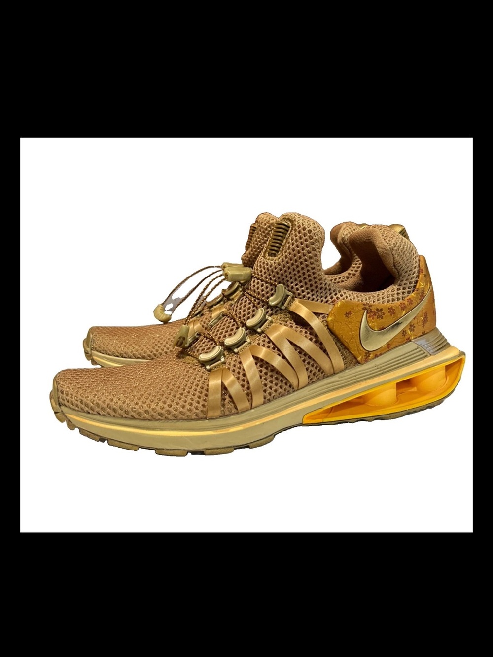 Nike Women’s Shox Gravity “Metallic Gold” Running, AQ8554-700, USA Size 8.5